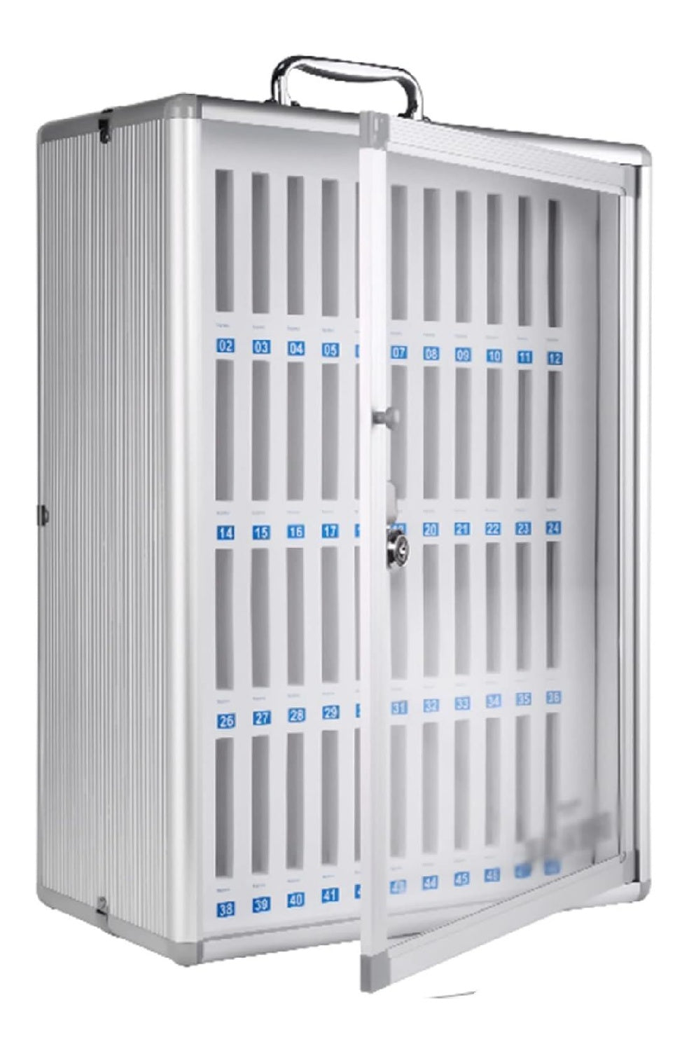 Handy-Safe, Wandmontage, Handy-Schlie fach, transparente Aufbewahrungsbox fur den Schreibtisch, Kuchenmobel, Schlosser, Aufbewahrung fur Buro, Schule, Meetings, fur 60 Telefone