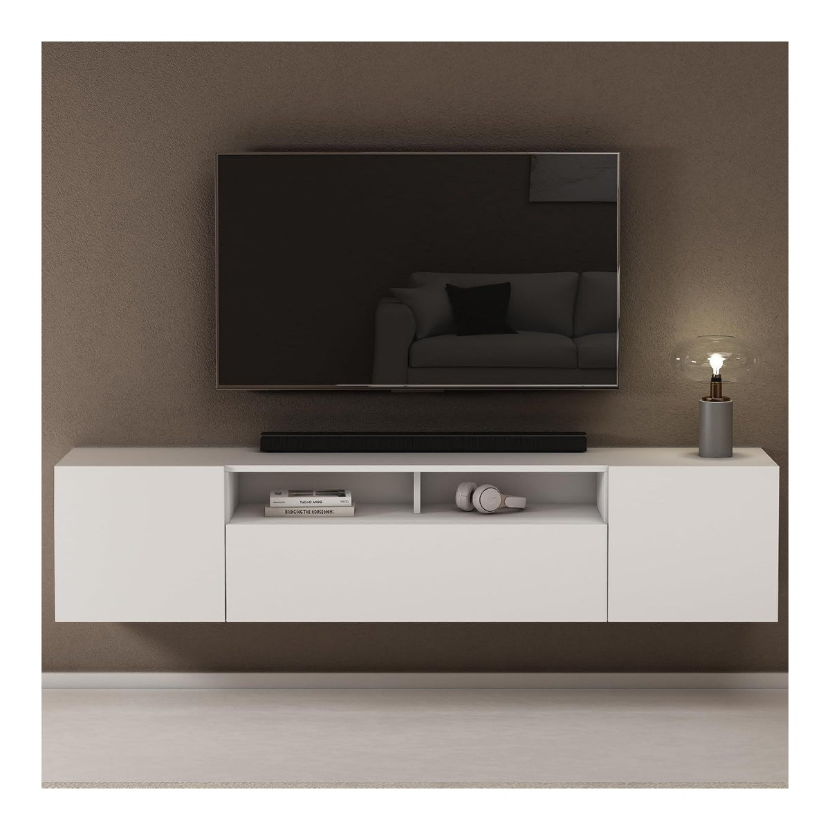 doporro TV Lowboard Schrank 180cm gro er Stauraum Hangend Fernsehschrank