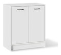 MeblePitus Kommode Mit Turen Wei Ohne Schubladen - Sideboard Buro 80 x 70 x 40 - Standschrank - Mehrzweckschrank Beistellschrank