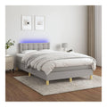 Boxspringbett mit Matratze & LED Jugendbett Polsterbett Bett Bettrahmen Lattenrost Bettgestell Hotelbett Schlafzimmerbett Gastebett Schlafzimmermobel 120 x 200 x 20 cm (B x L x H) Stoff