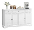 Buffet 3 Schubladen 4 Turen Soft Close 136x38x80cm Wei