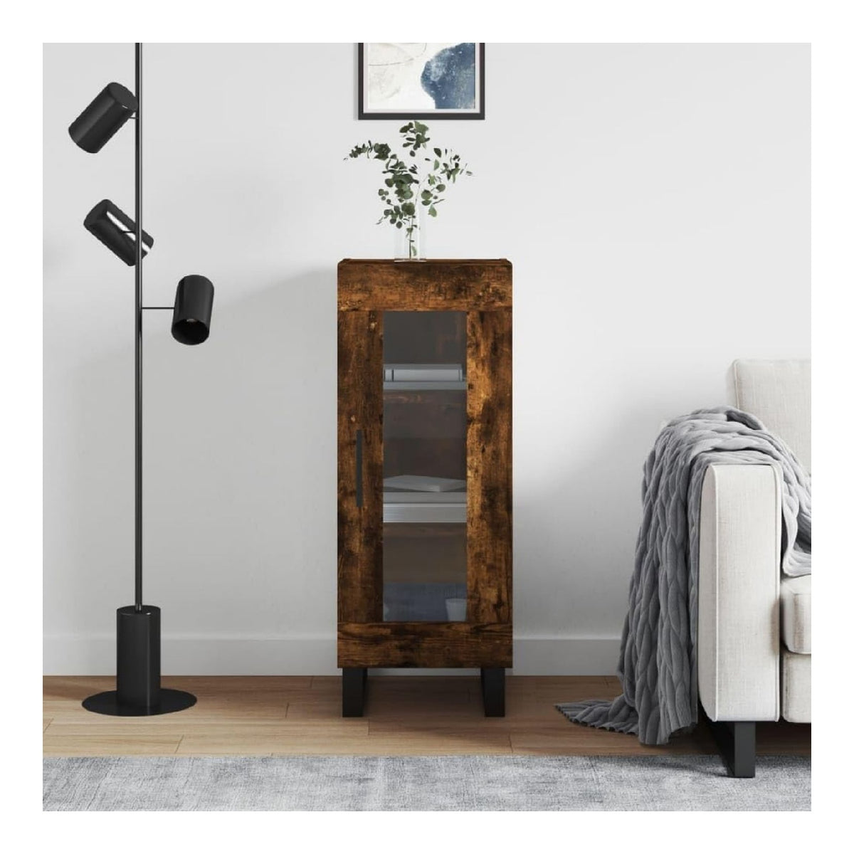Artikel-Sideboard Rauchereiche, 34,5 x 34 x 90 cm, Holzwerkstoff, Schranke & Aufbewahrung, Buffets & Sideboards