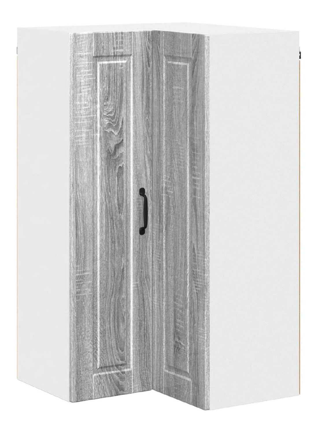 Kuchenschrank Graues Sonoma Holzwerkstoff 57 x 57 x 100 cm mit 3 Regalen und 2 Scharnierturen, moderner Hochschrank fur Kuche, Innenbereich, praktische Aufbewahrung und Elegante Organisation