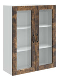 Kuchenschrank Kalmar Geraucherte Eiche aus Holzwerkstoff 80 x 31 x 100 cm, moderner Vorratsschrank Kuche mit viel Stauraum, ideal fur Arbeitsplatte Kuche und Sideboard Kuche