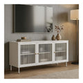 TV-Rack HWC-O87 58x120x40cm Metall - wei