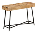 Schminktisch 105 x 35 x 75 cm, massives raues Mangoholz und Eisen, Schminktisch-Set, Schminktisch mit Ablagen und Schublade, Schlafzimmermobel