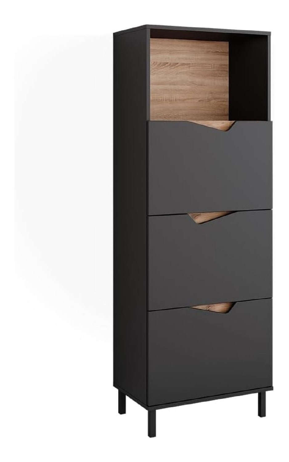 Kommode Marelle, Anthrazit/Artisan, 60 x 169.5 cm