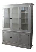 Gro er Shabby Chic Landhaus Stil Schrank mit 4 Turen Wei - Buffetschrank - Schrank Esszimmer