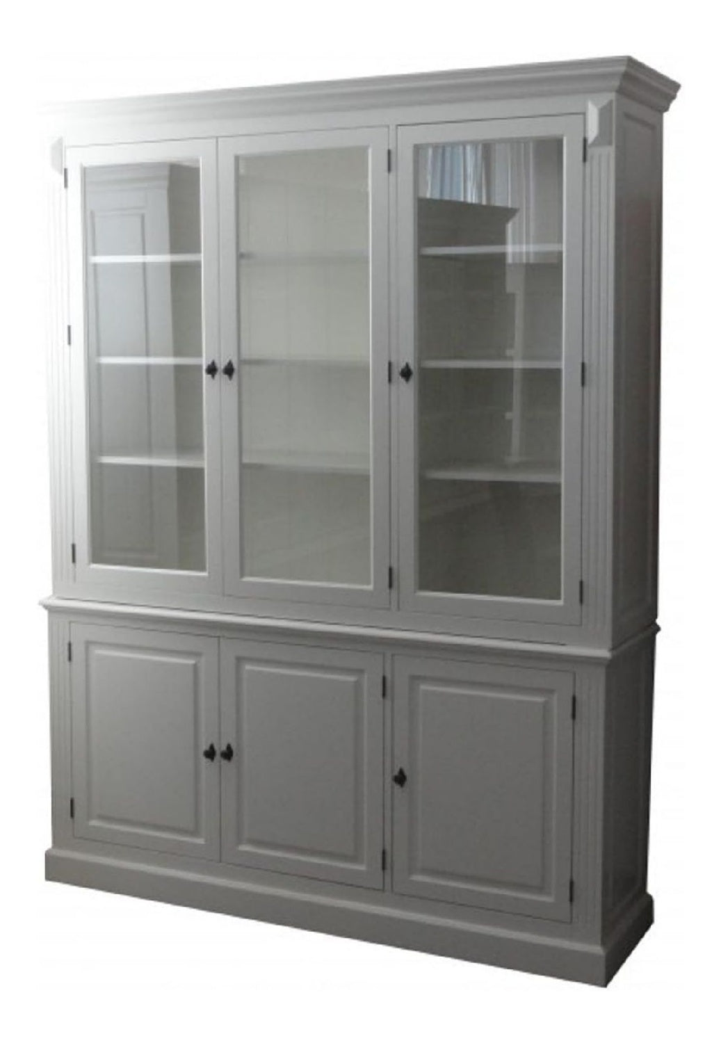 Gro er Shabby Chic Landhaus Stil Schrank mit 4 Turen Wei - Buffetschrank - Schrank Esszimmer