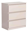Kommode NUDO 70 cm Sideboard mit 3 Schubladen und Turen fur Wohnzimmer Schlafzimmer Modern 70x39x78,5 cm Kaschmir/Kaschmir