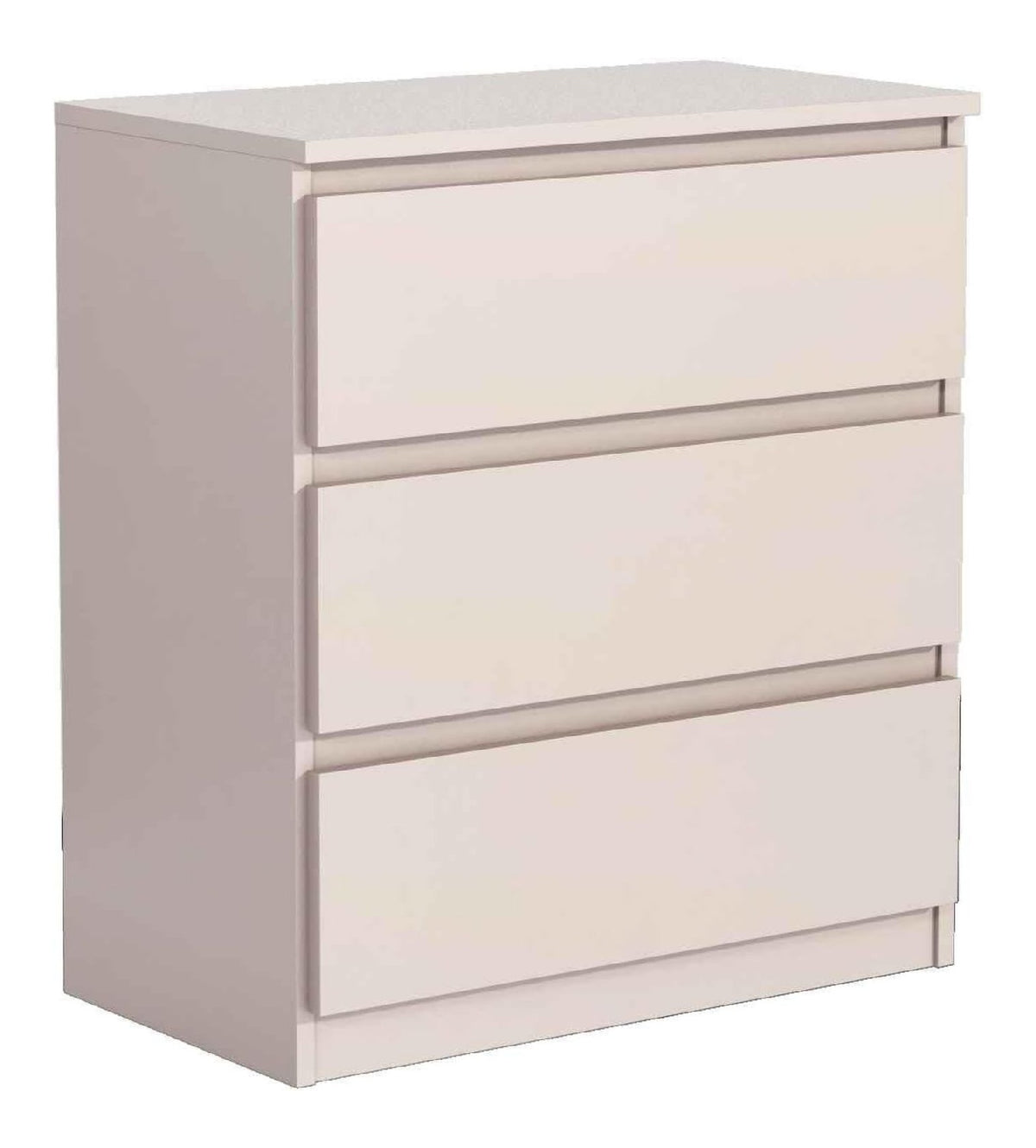 Kommode NUDO 70 cm Sideboard mit 3 Schubladen und Turen fur Wohnzimmer Schlafzimmer Modern 70x39x78,5 cm Kaschmir/Kaschmir