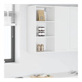 Wei er Hangeschrank 40x29,5x80 cm aus Holzwerkstoff mit Stauraum fur Kuche, Anrichte, Sideboard, Buffet, Hoch- und Unterschrank, Vitrine, Vielzweck, langlebig