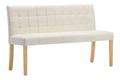 Sitzbank fur Esszimmer, Kuchenbank, 140 cm, cremefarben, Samt