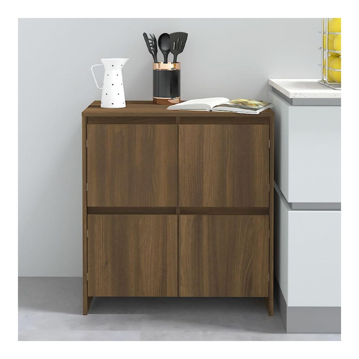Schranke & Aufbewahrung, Buffets & Sideboards, Sideboard Braun Eiche, 70 x 41 x 75 cm, Holzwerkstoff