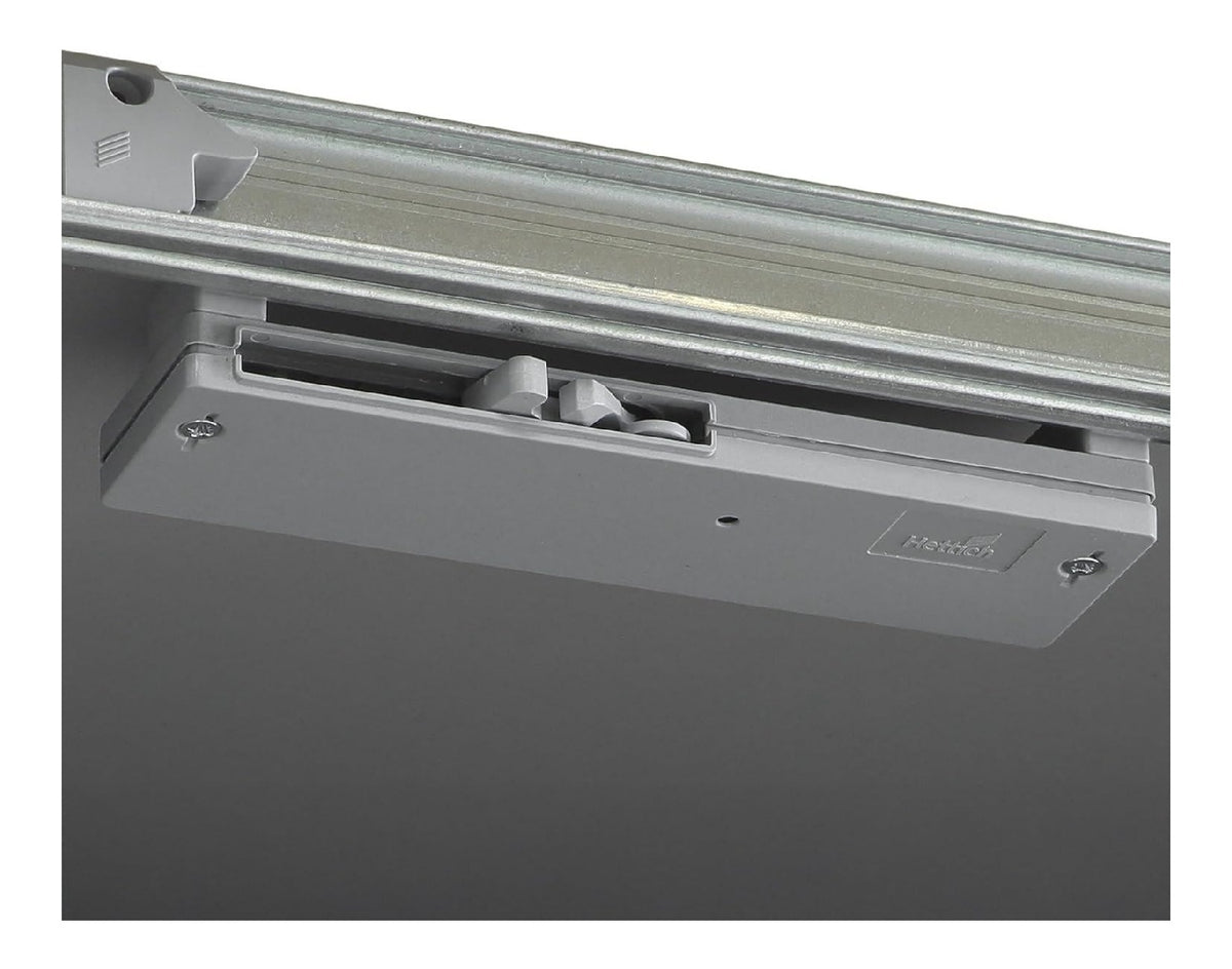 Extras Turstoppersystem 20, Robustes Turstoppersystem Schwebeturenschrank, Schlafzimmer, Grau, 17,5 cm breit x 1,5 cm hoch x 6 cm tief
