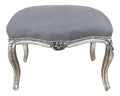 Barock Sitzhocker Grau/Silber - Antik Stil Mobel
