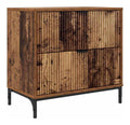 Nachttisch Altholz 63,5x36x61cm Beistelltisch mit Schublade