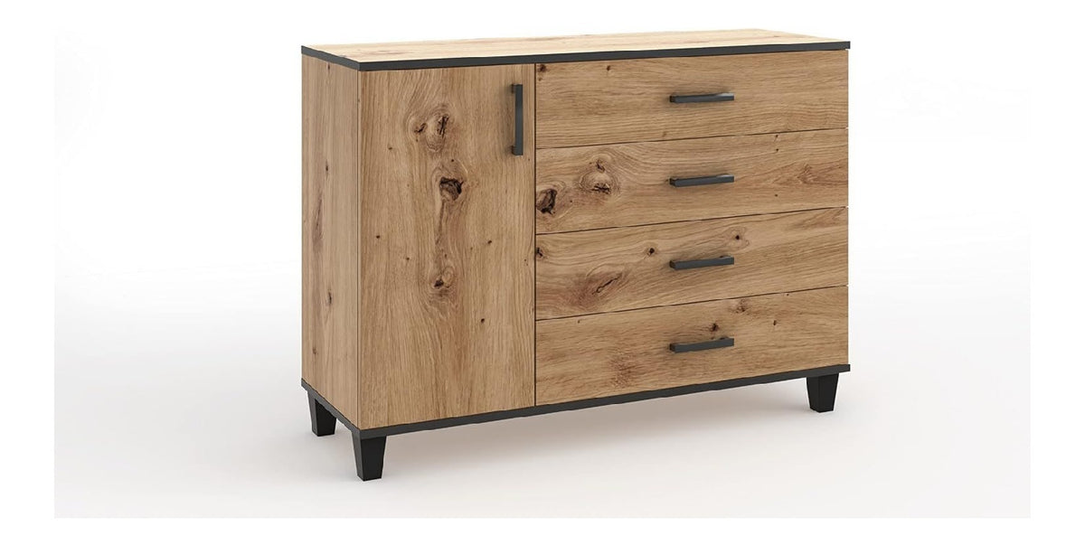 MargaretHadas24 Sideboard Kommode Vanessa I Schranke Holz Mobel Wohnzimmer mit Wohnzimmerschrank 120 cm