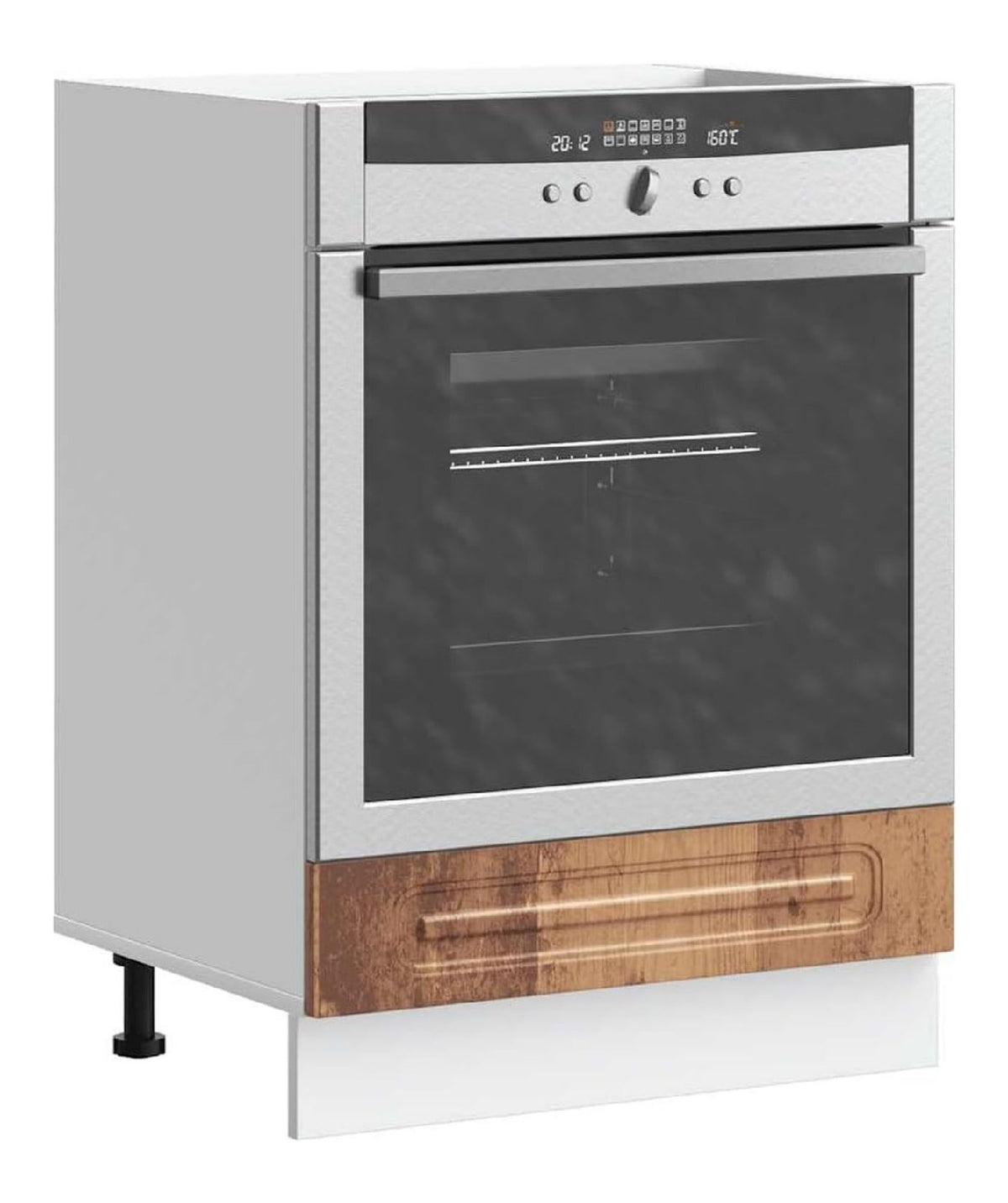 Herdumbauschrank Kuchenunterschrank Kuche Organizer Geraumiger Kuchenschrank Herdschrank Kuchenmobel Aufbewahrungsschrank Altholz 60x46x81,5 cm Holzwerkstoff