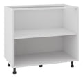 Unterer Kuchenschrank 90/82 mit verstellbaren Fu en und Soft-Close - 18mm Mobelplatte - modulare Kuche - fur Selbstmontage - inkl. herausnehmbarem Regal - Wei