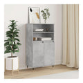 Schranke & Aufbewahrung, Buffets & Sideboards, Highboard Betongrau, 60 x 36 x 110 cm, Holzwerkstoff
