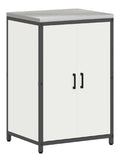 Kuchenschrank Wei 60x50x92 cm mit 2 Turen & Brett-Regalen aus Stahl Modernes Design Robust und Langlebig Mehrzweckschrank fur Kuche Esszimmer Flur
