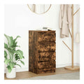 Objekt-Sideboard geraucherte Eiche 37,5 x 35 x 76 cm Konstruktionsholz, Schrank und Lagerung, Buffets und Sideboard