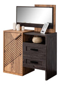 Hanah Home Stilvolle Kommode mit zahlreichen Ablagen, Anthrazit & Braun, 94 x 132 x 94 cm 100% melaminbeschichtet, Wandmontage