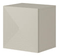 Wohnzimmer Hangeschrank Wandschrank mit 40 cm Breite in Kaschmir, 1 Tur mit gerillter Front, grifflos, Push-to-Open