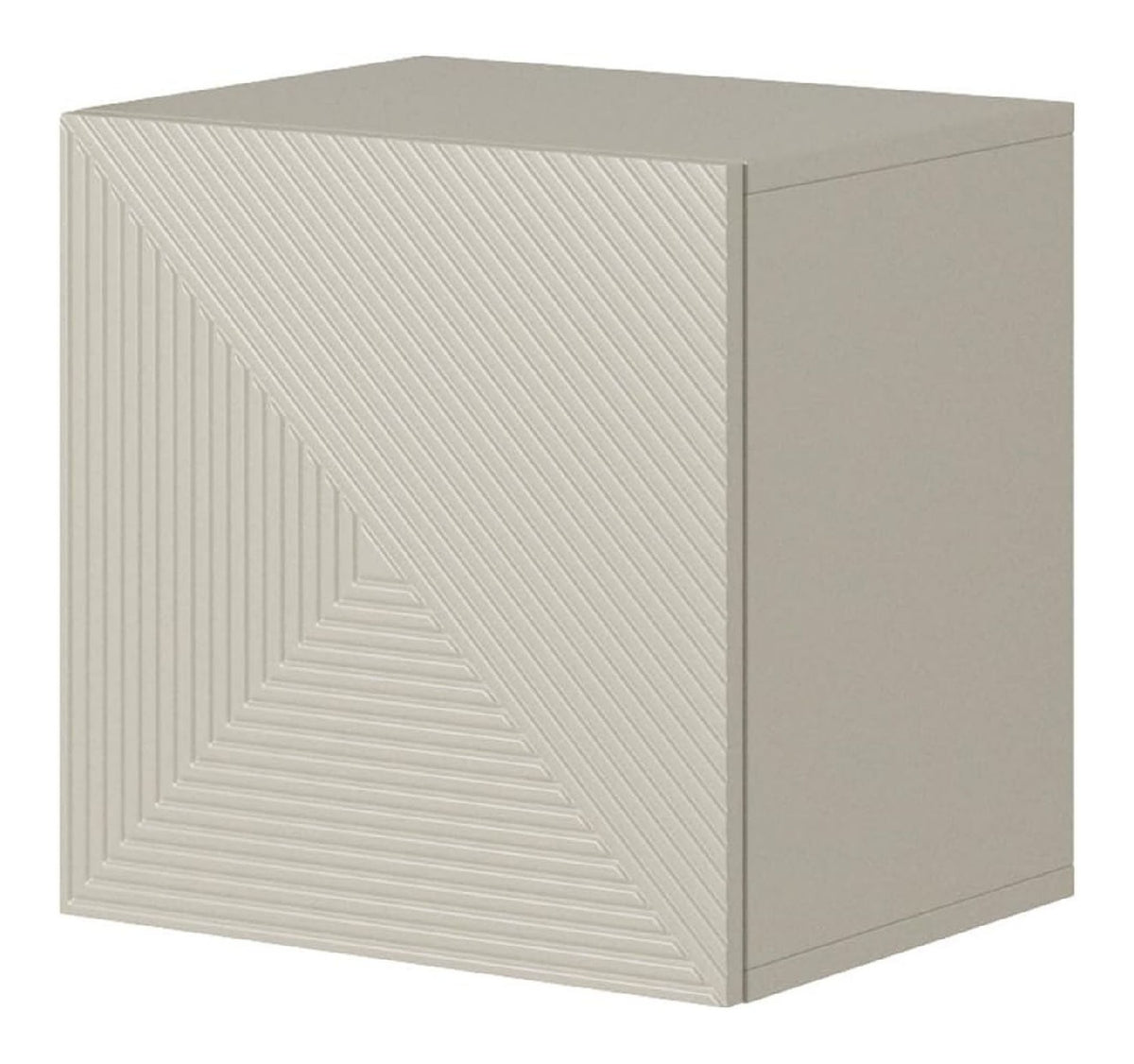 Wohnzimmer Hangeschrank Wandschrank mit 40 cm Breite in Kaschmir, 1 Tur mit gerillter Front, grifflos, Push-to-Open