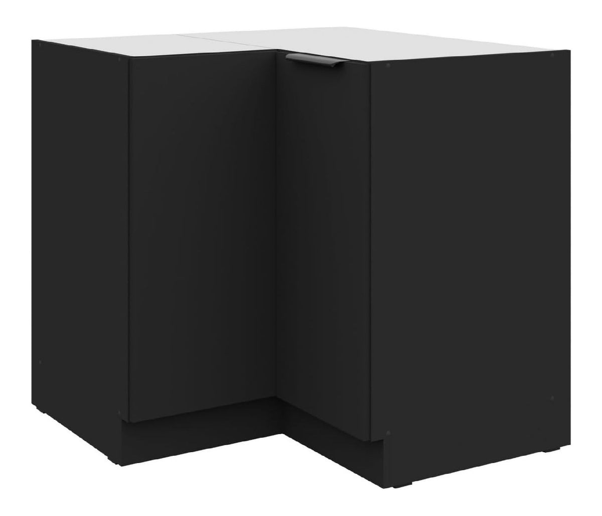 Kuchen Eckunterschrank 90x90 cm SIENA Schwarz Kuche Kuchenzeile Kuchenblock