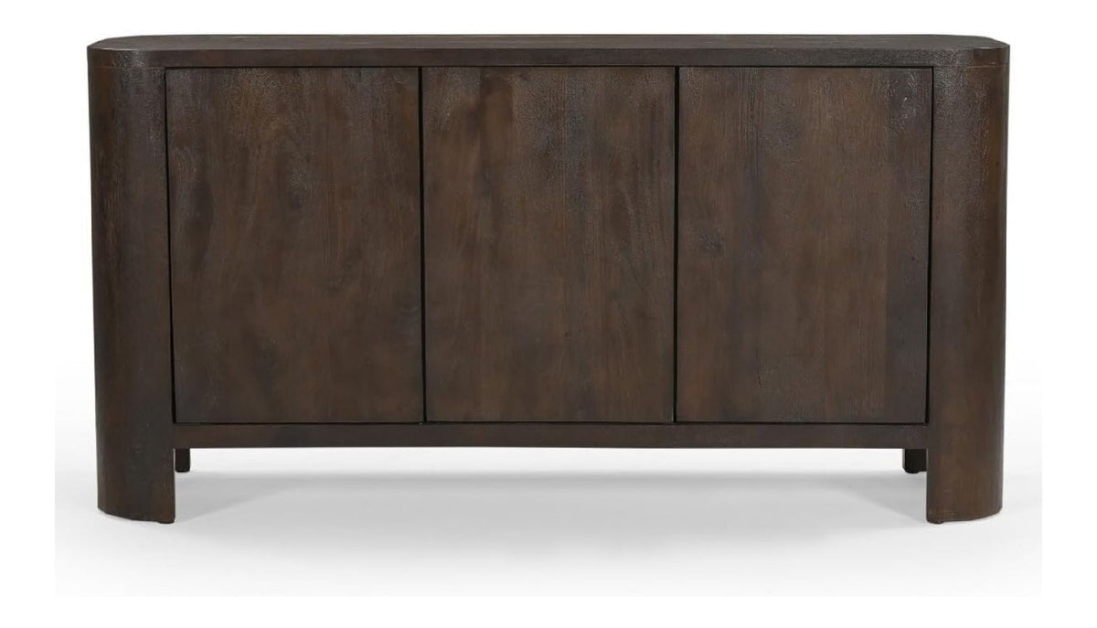 Sideboard Mitchel Walnuss Mangoholz 150 cm 3 Turen