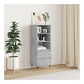 Schranke & Aufbewahrung, Buffets & Sideboards, Highboard Betongrau, 40 x 36 x 110 cm, Holzwerkstoff
