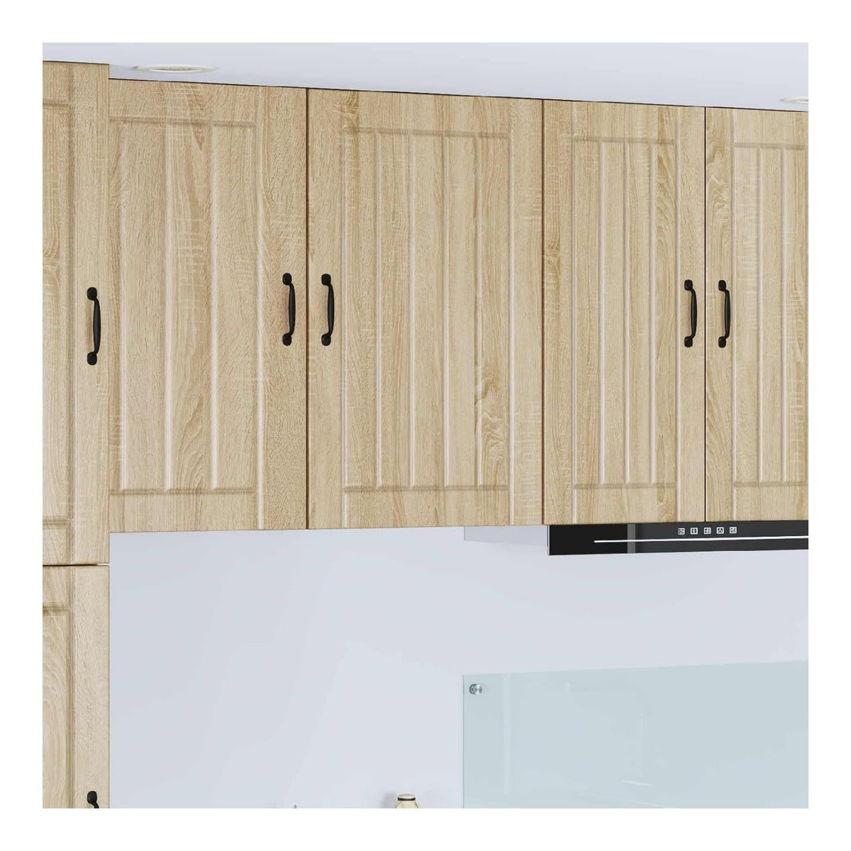 Wandschrank Lucca Sonoma-Eiche 50 x 31 x 80 cm Holzwerkstoff Kuchen-Schrank Kommode Sideboard Anrichte Buffet Hochschrank Hangeschrank Unterschrank Vorratsschrank Vitrine Aufbewahrung