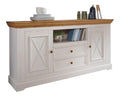 Sideboard Oslo in Kiefer massiv wei (BxHxT 169x88x42 cm), Kommode, Anrichte