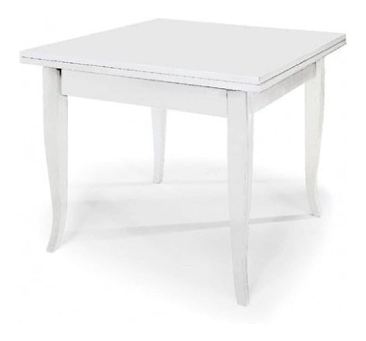 Design - Gewolbte Kommode mit 3 Schubladen aus Pappelholz, wei glanzend, Mobel Arte Povera Made in Italy - Ma e 100 x 42 x 85 cm