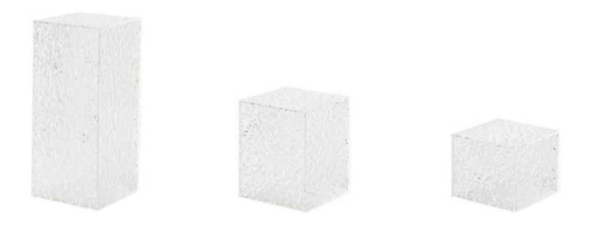 Tortenpodest mit Eisstruktur stilvoll Buffet-Erhohung aus Acryl stapelbar Buffet-Erhohung fur Hochzeiten , Transparent , Dreierset