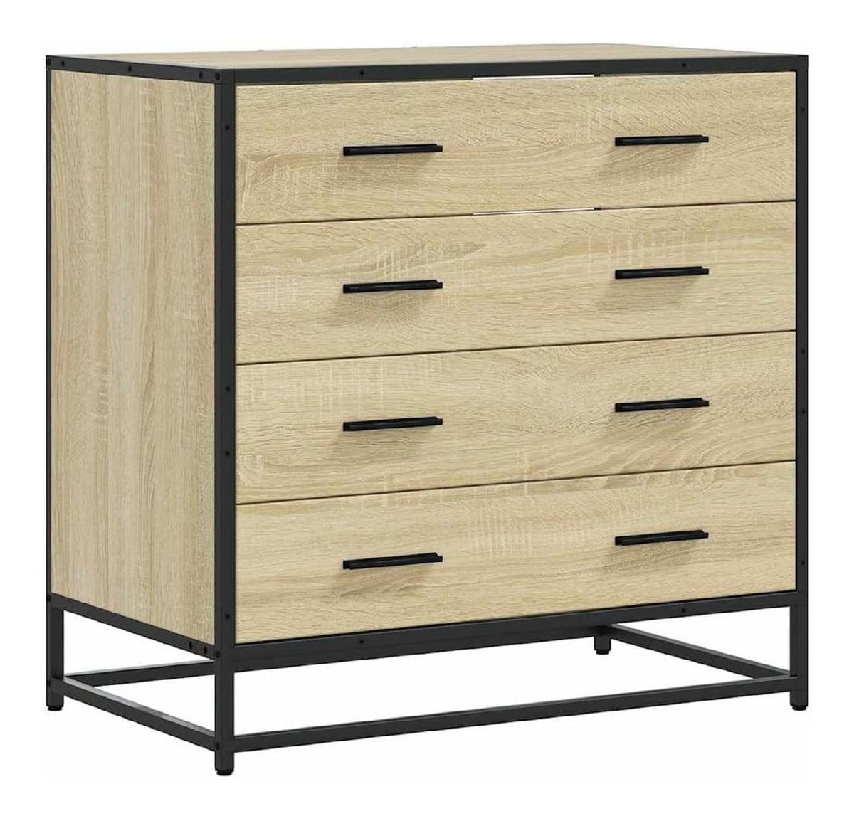 Schubladenschrank Sonoma-Eiche 70x41x70 cm Metall Kommode