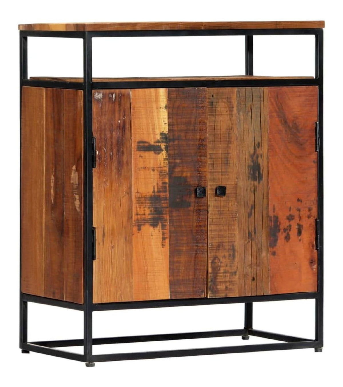 Reclaimed Wood Sideboard with Steel Frame & 2 Doors