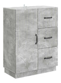 Sideboard Betongrau 66 x 34,5 x 87 cm Kommode Holzwerkstoff