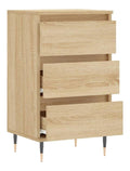 Beistellschrank Aufbewahrungsschrank Highboard Mit 3 Schubladen Flurschrank Sideboard Kommode Schrank Anrichte Schubladenschrank Standschrank 40 x 35 x 70 cm (L x B x H) Sonoma-Eiche