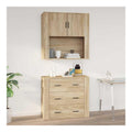 Wandschrank Sonoma-Eiche 80x33x80 cm Holzwerkstoff Kuchenschrank