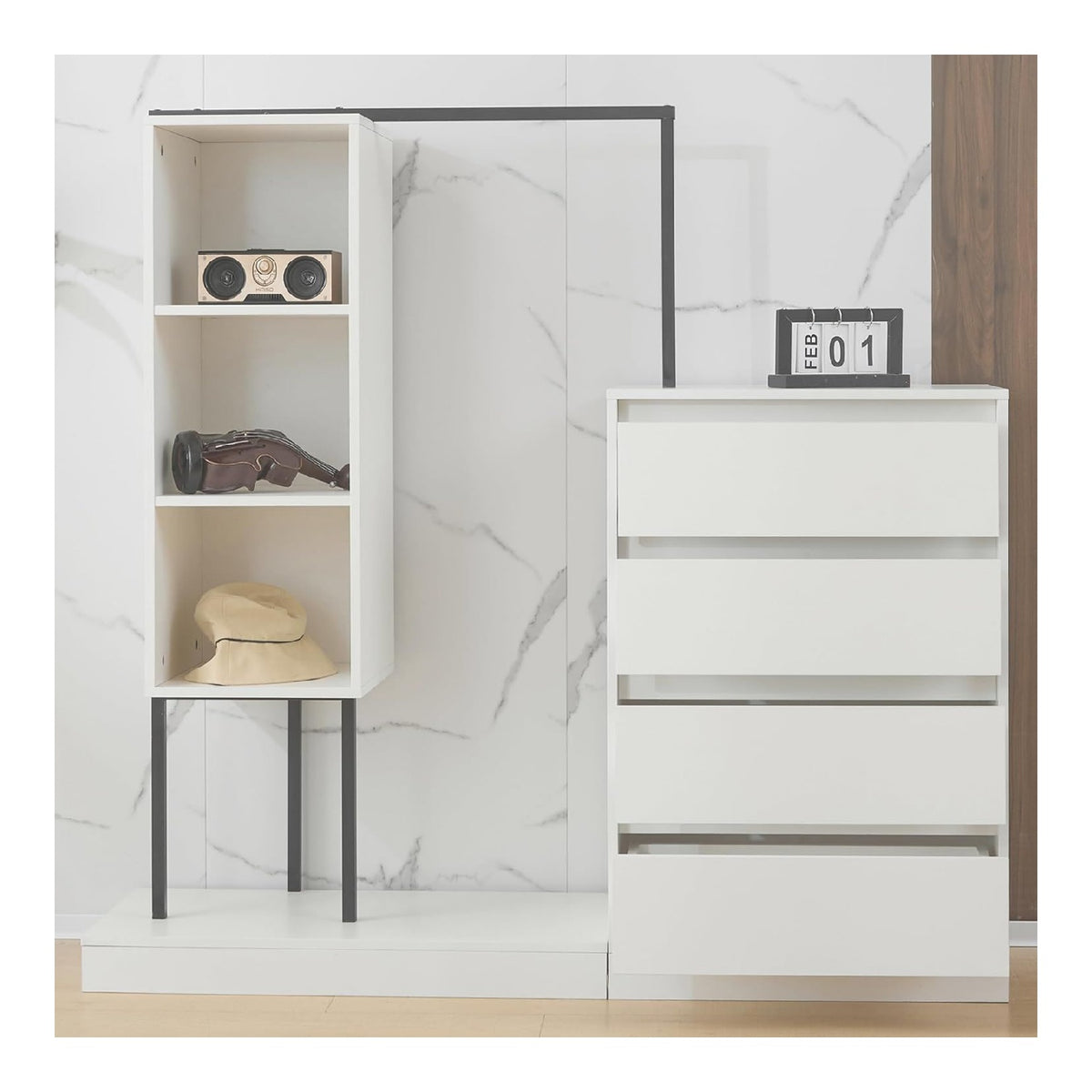 Wei Kleiderschrank-Set, 140x40x135cm