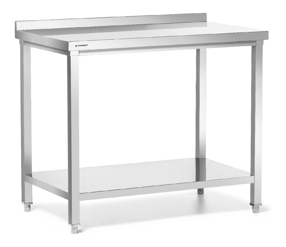 Kuchentisch aus Edelstahl mit Ablage, Abmessungen 80x60x85cm, Hohenverstellbar, Schutzkante 4cm, Kuchenmobel, Professionelle Gastronomie, Robuste Konstruktion, Antibakteriell fur Restaurants