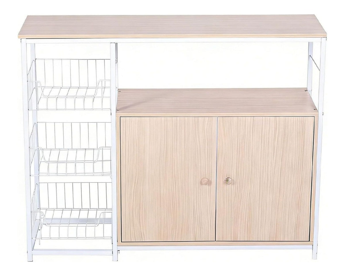SIXRUN Kuchenschrank mit Belufteten Korben, 39,37 X 11,81 X 31,5 Zoll