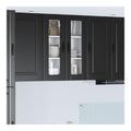 Kuchen-Wandschrank Porto Wandglas-Schrank Holzwerkstoff Schwarz