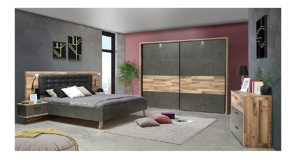 Schlafzimmer Einrichtung Schlafzimmerprogramm Schlafen Komplett-Set Rhodos I