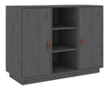 Sideboard Schrank Anrichte Beistellschrank Kommode Mehrzweckschrank Standschrank Wohnzimmerschrank Grau 100x40x75cm Massivholz Kiefer