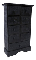 Schubfachschrank Ethno aus Balsaholz, 9 praktische Schubladen, Modell 14