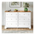 Modernes Sideboard mit sechs Schubladen, minimalistisches Design, geeignet fur Wohnzimmer, Esszimmer oder Flur. Ma e: 120 x 40 x 76 cm